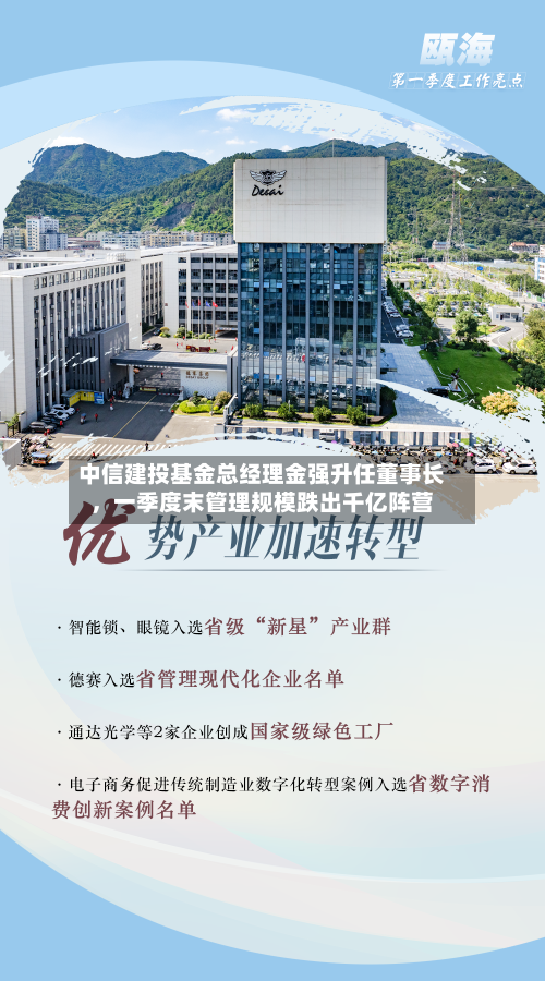 中信建投基金总经理金强升任董事长，一季度末管理规模跌出千亿阵营-第1张图片