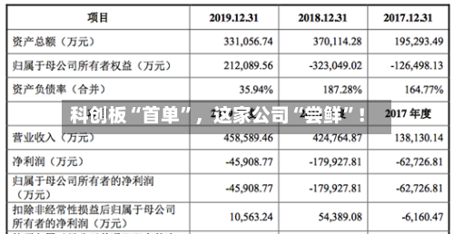 科创板“首单”	，这家公司“尝鲜	”！-第1张图片