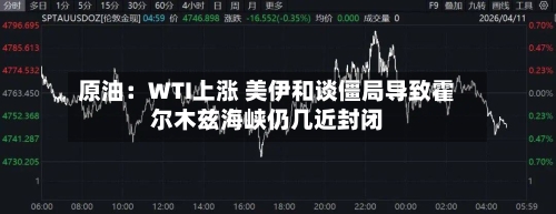 原油：WTI上涨 美伊和谈僵局导致霍尔木兹海峡仍几近封闭-第1张图片