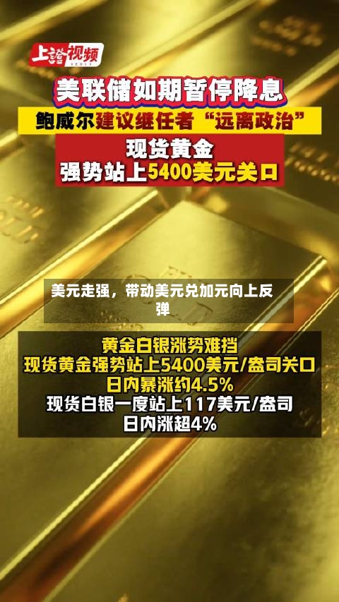 美元走强，带动美元兑加元向上反弹-第1张图片