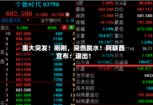 重大突发！刚刚，突然跳水！阿联酋宣布：退出！-第1张图片