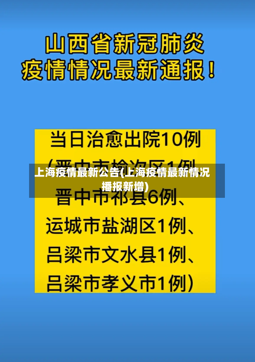 上海疫情最新公告(上海疫情最新情况播报新增)-第1张图片