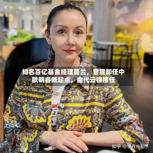 知名百亿基金经理葛兰	，官宣卸任中欧明睿新起点，由代云锋接任-第1张图片