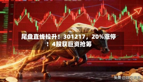 尾盘直线拉升！301217，20%涨停！4股获巨资抢筹-第1张图片