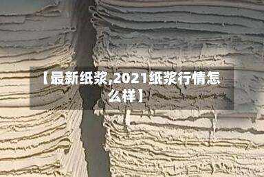 【最新纸浆,2021纸浆行情怎么样】-第1张图片