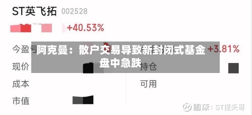 阿克曼：散户交易导致新封闭式基金盘中急跌-第2张图片