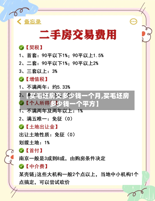 【买毛坯房交多少钱一个月,买毛坯房多少钱一个平方】-第2张图片