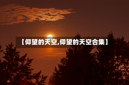 【仰望的天空,仰望的天空合集】-第1张图片