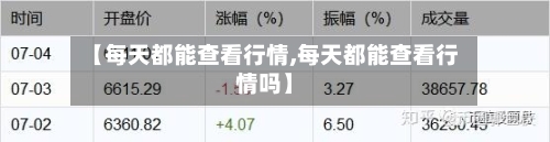 【每天都能查看行情,每天都能查看行情吗】-第3张图片