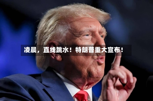 凌晨，直线跳水！特朗普重大宣布！-第1张图片