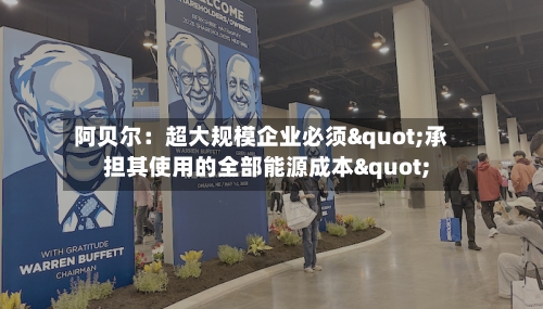 阿贝尔：超大规模企业必须"承担其使用的全部能源成本"-第3张图片