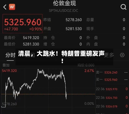 清晨，大跳水！特朗普重磅发声！-第2张图片