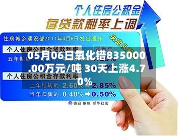 05月06日氧化镨835000.00万元/吨 30天上涨4.70%-第2张图片