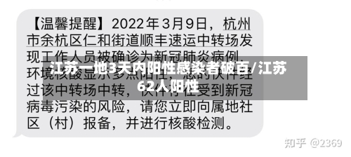 江苏一地3天内阳性感染者破百/江苏62人阳性-第1张图片