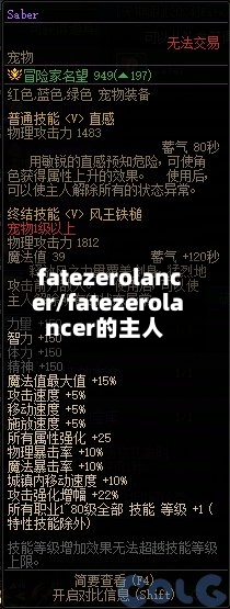 fatezerolancer/fatezerolancer的主人-第3张图片