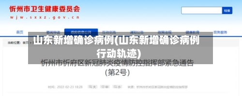 山东新增确诊病例(山东新增确诊病例行动轨迹)-第2张图片