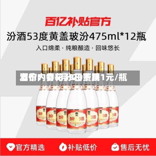 酒价内参5月9日费用发布：青花汾20下跌1元/瓶-第2张图片
