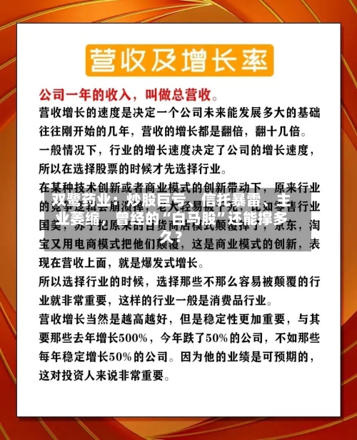 双鹭药业：炒股巨亏、信托暴雷、主业萎缩，曾经的“白马股”还能撑多久？-第1张图片
