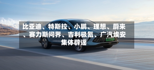 比亚迪	、特斯拉、小鹏、理想	、蔚来、赛力斯问界、吉利极氪	、广汽埃安集体辟谣-第1张图片