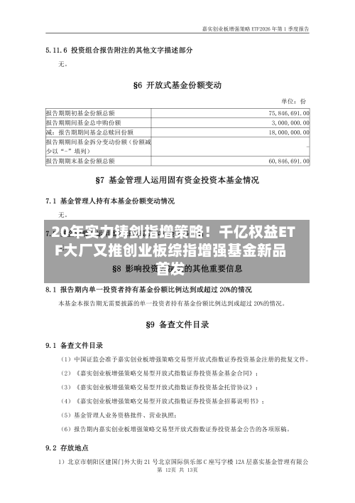 20年实力铸剑指增策略！千亿权益ETF大厂又推创业板综指增强基金新品首发-第3张图片