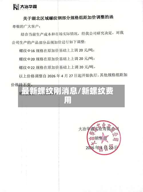 最新螺纹刚消息/新螺纹费用-第1张图片