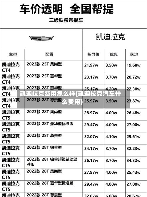 凯迪拉克费用怎么样(凯迪拉克汽车什么费用)-第2张图片