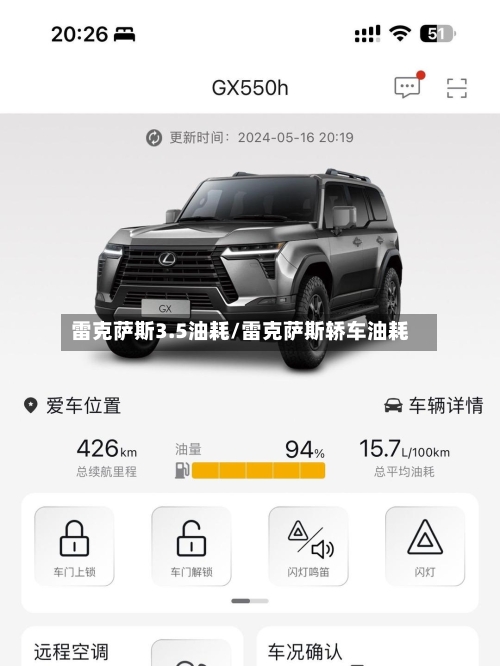 雷克萨斯3.5油耗/雷克萨斯轿车油耗-第1张图片
