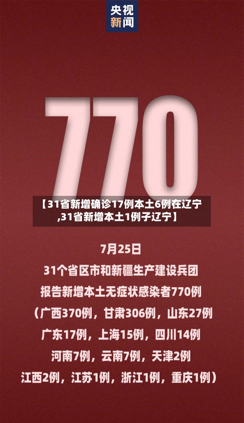 【31省新增确诊17例本土6例在辽宁,31省新增本土1例子辽宁】-第1张图片