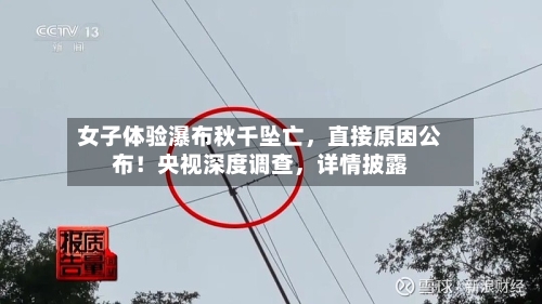 女子体验瀑布秋千坠亡，直接原因公布！央视深度调查，详情披露-第1张图片