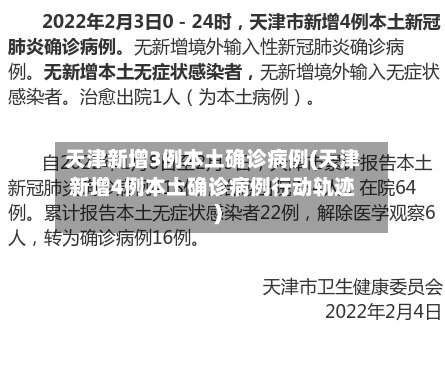 天津新增3例本土确诊病例(天津新增4例本土确诊病例行动轨迹)-第2张图片
