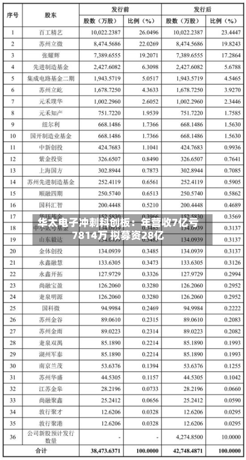 华太电子冲刺科创板：年营收7亿亏7814万 拟募资28亿-第1张图片