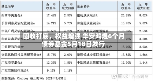 固收打底，权益增强 华安鸿煜6个月债券基金5月18日发行-第1张图片
