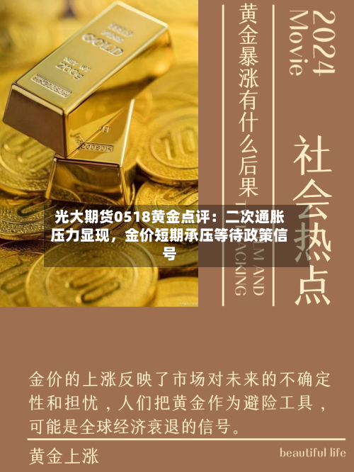 光大期货0518黄金点评：二次通胀压力显现，金价短期承压等待政策信号-第1张图片