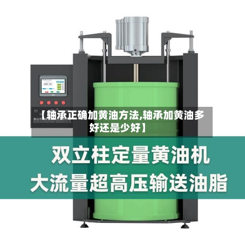【轴承正确加黄油方法,轴承加黄油多好还是少好】-第2张图片