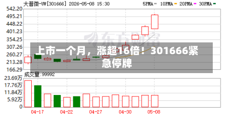上市一个月，涨超16倍！301666紧急停牌-第1张图片