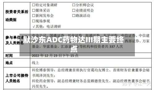 默沙东ADC药物达III期主要终点-第1张图片