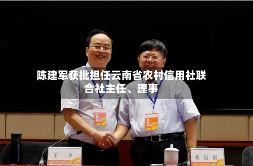 陈建军获批担任云南省农村信用社联合社主任、理事-第1张图片